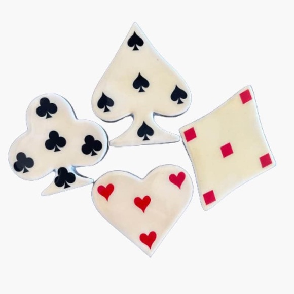NWT 4 Suits ceramic anti-slip coasters ♣️♦️♠️♥️ - Picture 5 of 5